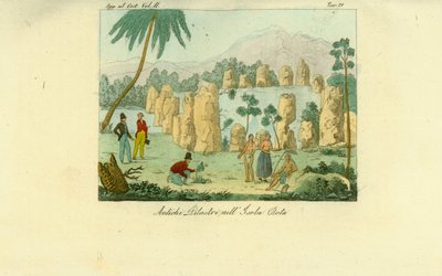 Ruinas de antiguos pilares Luta erigidos por los Chamorro en la isla de Rota, Guam de Unbekannt