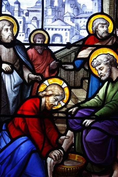 Iglesia de San Aignan, Jesús lavando los pies de sus discípulos, Chartres, Francia de Unbekannt