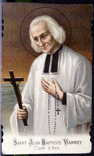 San Juan Vianney, llamado el Cura de Ars, principios del siglo XX (grabado) de Unbekannter Künstler