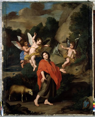 San Juan Bautista yendo al desierto Pintura de Reynaud Levieux (1613-1694) 1682 Sol. 318x246 cm Capilla de los Petinentes Negros, Aviñón de Unbekannter Künstler