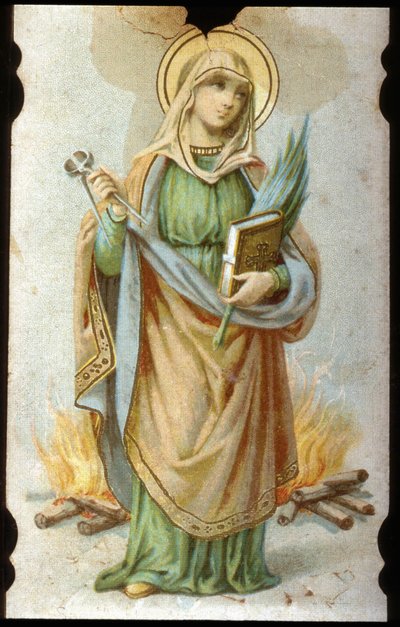 Sainte Appoline, cartón cromolitográfico de Unbekannter Künstler