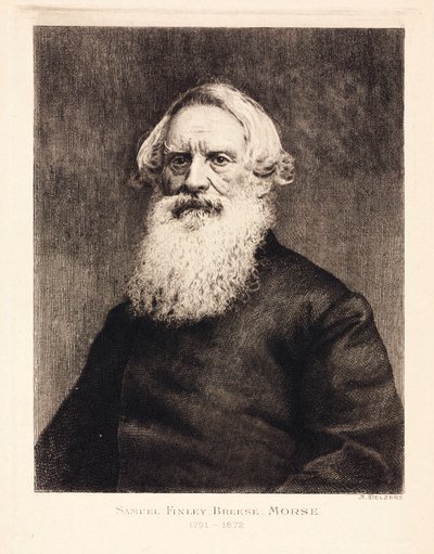 Samuel F B Morse, artista estadounidense e inventor del código Morse, c.1870 de Unbekannt