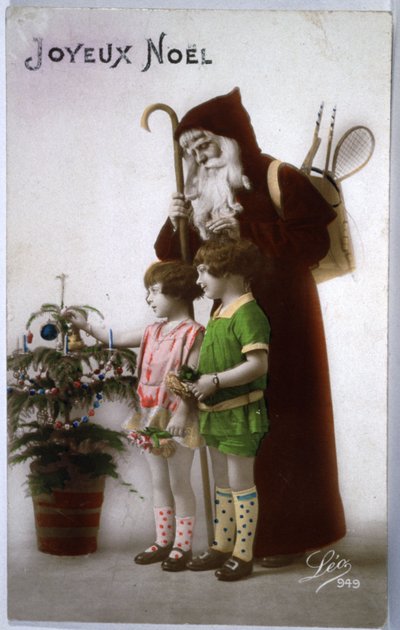 St Claus, c. 1930 (postal) de Unbekannter Künstler