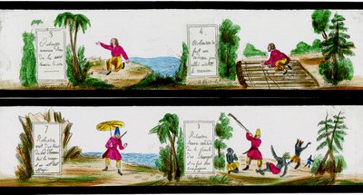 Escena de las Aventuras de Robinson Crusoe de Unbekannter Künstler