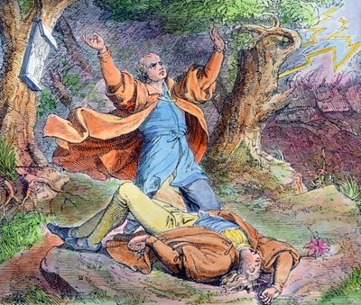Escena de la vida del reformador protestante Martín Lutero de Unbekannter Künstler