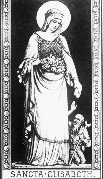 Escena de la vida de santa Isabel de Hungría de Unbekannter Künstler