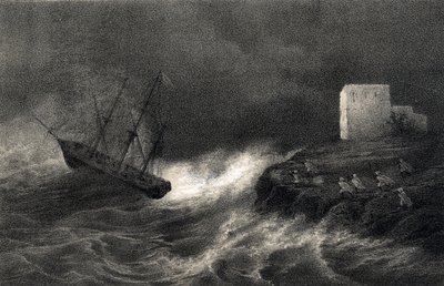 Naufragio de los barcos "Aventure" y "Silene" en la costa argelina, el 15 de mayo de Unbekannter Künstler