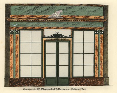 Escaparate de la mercería de Monsieur Theroulde de Unbekannter Künstler
