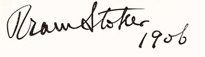 Firma de Bram Stoker de Unbekannt