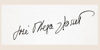 Firma de José Ortega y Gasset de Unbekannt