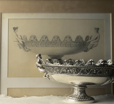 Dibujo de corte de plata hecho por Jean Baptiste Claude Odiot y su reproducción. Principios del siglo XIX de Unbekannt