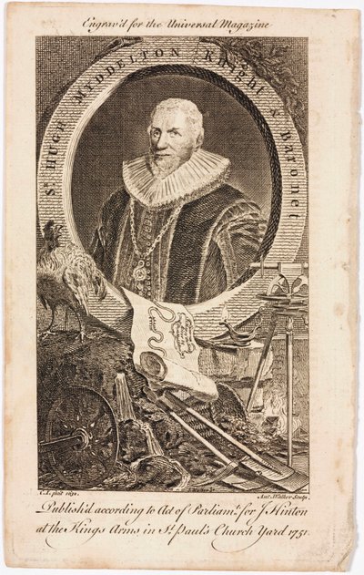 Sir Hugh Myddelton, orfebre e ingeniero galés, c 1620s de Unbekannt