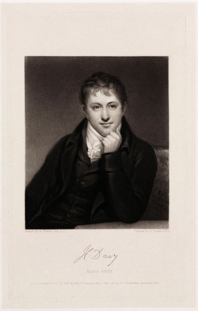Sir Humphry Davy, químico inglés de Unbekannt