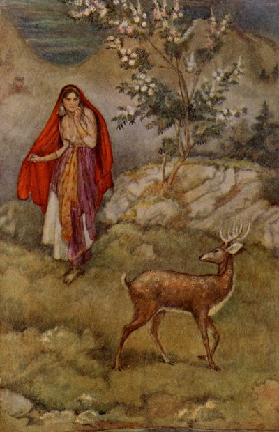 Sita encuentra el ciervo mágico de Unbekannter Künstler
