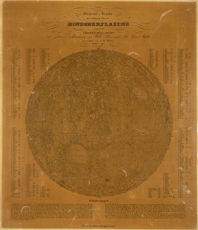 Pequeño mapa de la Luna, Berlín, Alemania de Unbekannt