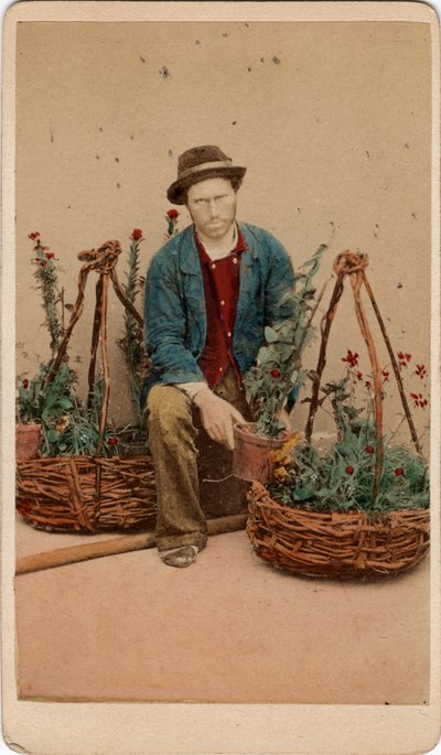 Pequeño oficio: retrato de una florista, Venecia. Siglo XIX de Unbekannt
