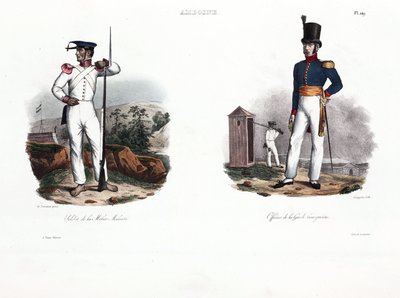 Soldado de la milicia malaya y oficial europeo, Ambon de Unbekannt