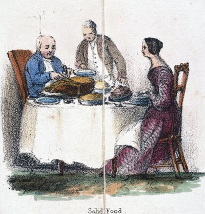 Alimentos sólidos", c. 1845 de Unbekannter Künstler