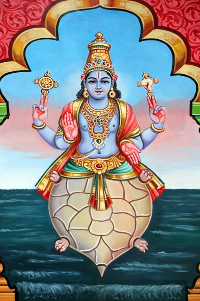 Templo hindú Sri Vadapathira Kaliamman. Avatar de Vishnu. Kurma 2ª encarnación. Singapur de Unbekannt