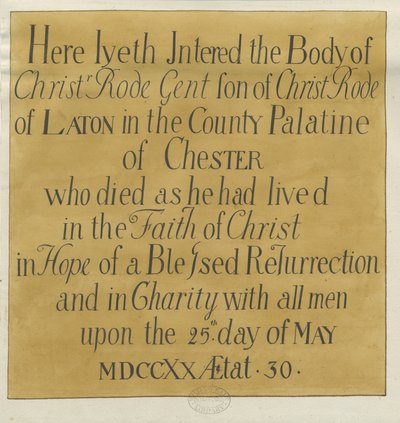 Stafford - Inscripción Monumental en la Iglesia de Santa María de Unbekannt