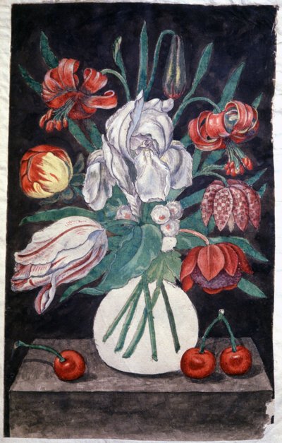 Naturaleza muerta, c.1920 (acuarela) de Unbekannter Künstler