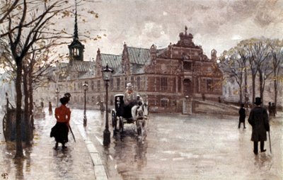 Bolsa de Copenhague, Dinamarca, principios de 1900 (tarjeta postal) de Unbekannter Künstler