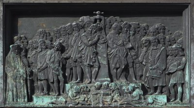 Estrasburgo, bajorrelieve de la escultura de Gutenberg. Europa de William M. Timlin