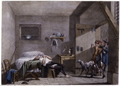 Suicidio de Condorcet, finales del siglo XVIII (grabado) de Unbekannter Künstler