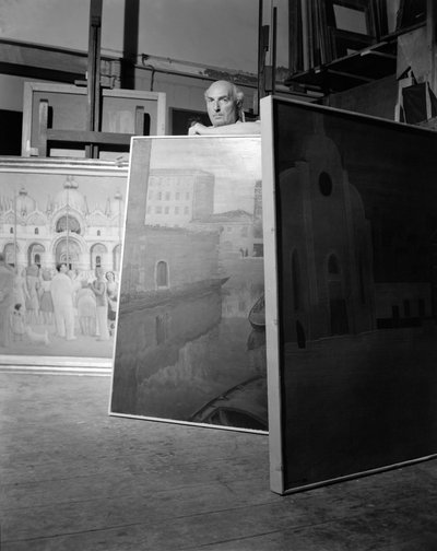 El pintor Guido Cadorin en Venecia - 1952 de Unbekannt