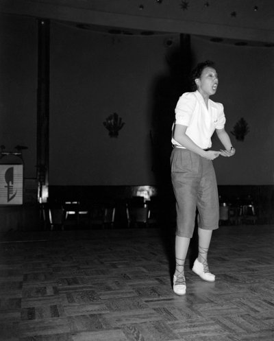 La cantante y bailarina pop Josephine Baker en el Festival Internacional de Cine en el Lido de Venecia - 1948 de Unbekannt