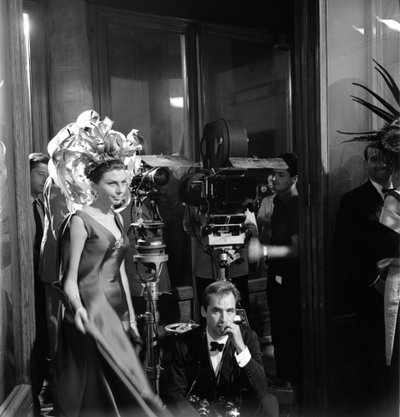 La princesa y actriz Soraya Esfandiari Bakhtiari en el set de la película "I Tre Volti" dirigida por Mauro Bolognini en Venecia - 1964 de Unbekannt