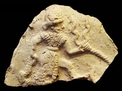 Tabla que representa al Dios de la Tormenta Ishchali, Isun Larsa, Babilonia, Mesopotamia, circa 2000-1600 a.C. de Unbekannt