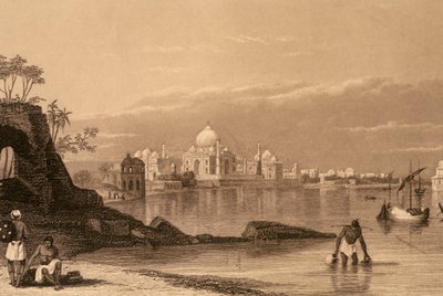 Taj Mahal, Agra, Uttar Pradesh, India (grabado) de Unbekannter Künstler