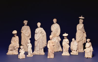 Grupo de Tanagra: Figuras de pie y sentadas, Ática, Asia Menor, siglo IV a.C. de Unbekannt