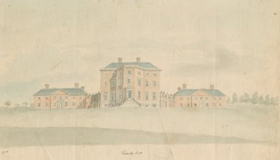 Teddesley Hall: pintura en acuarela, nd [finales del siglo XVIII] de Unbekannt