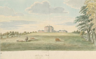 Teddesley Hall: pintura en acuarela, nd [finales del siglo XVIII] de Unbekannt