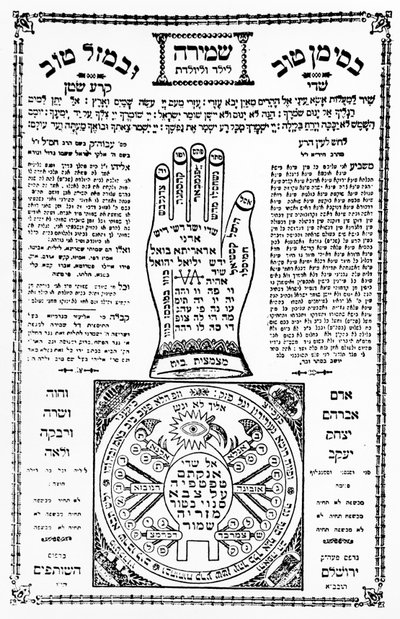 Tefilín (filacteria) con mano de Palestina, c.1930 de Unbekannt
