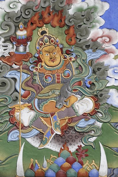 Templo de los Mil Budas, Dashang Kagyu Ling, guardián del templo, La Boulaye, Francia de Unbekannt
