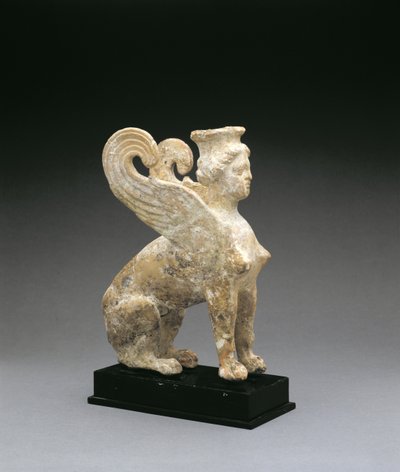 Figura de terracota de una esfinge, del sur de Italia, griego, finales del siglo V-principios del siglo IV a.C. de Unbekannt