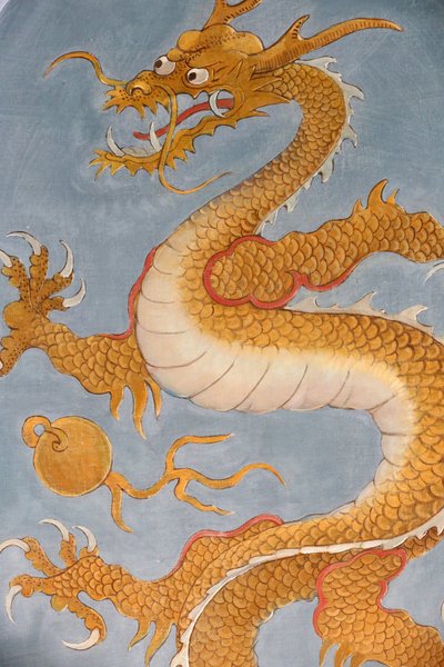 El Ariana. Museo suizo de cerámica y vidrio. Dragón chino, Ginebra, Suiza de Unbekannt
