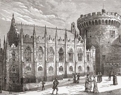 La Capilla Real, Castillo de Dublín, Irlanda a finales del siglo XIX, de 