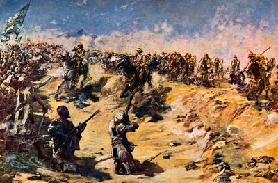 Carga del 21 de Lanceros en Omdurman de Unbekannter Künstler