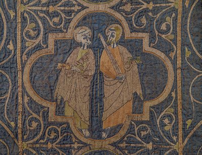 La casulla de Clare, detalle de San Pedro y San Pablo, británico de Unbekannt