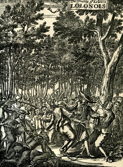 La crueldad de Lolonois de Unbekannter Künstler