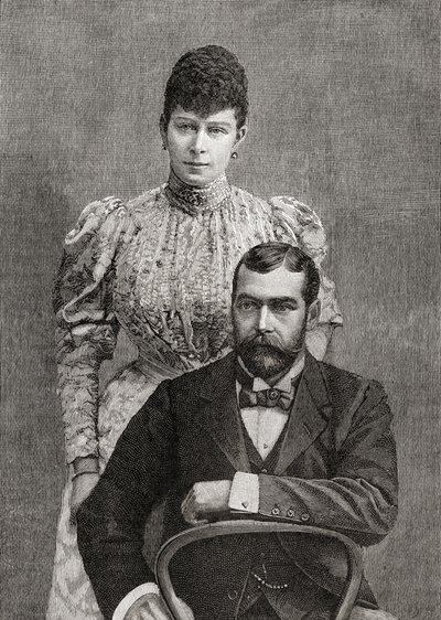 El Duque y la Duquesa de Cornualles, Jorge V y su esposa María de Teck de Unbekannt