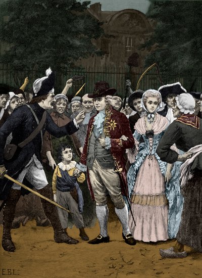 La Familia Real francesa camino de la Asamblea 1792 de Unbekannter Künstler