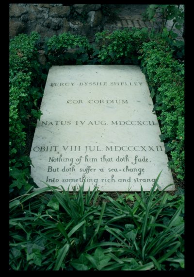 La tumba de Percy Bysshe Shelley (1792-1822) de Unbekannt