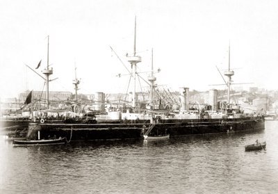 El torpedo italiano "Etna" hacia 1885. de Unbekannter Künstler
