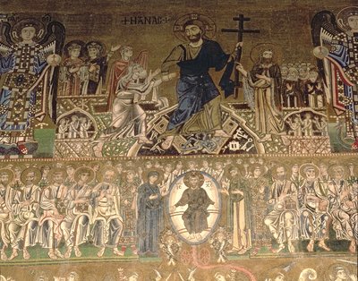 El Juicio Final, detalle de Cristo juzgando de Benjamin Baud