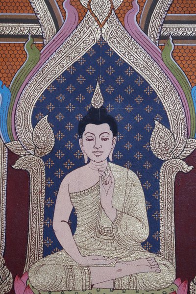 La vida de Buda, fresco mural, monasterio de Wat Maniratanaram, Phnom Penh, 2022 (foto) de Unbekannter Künstler